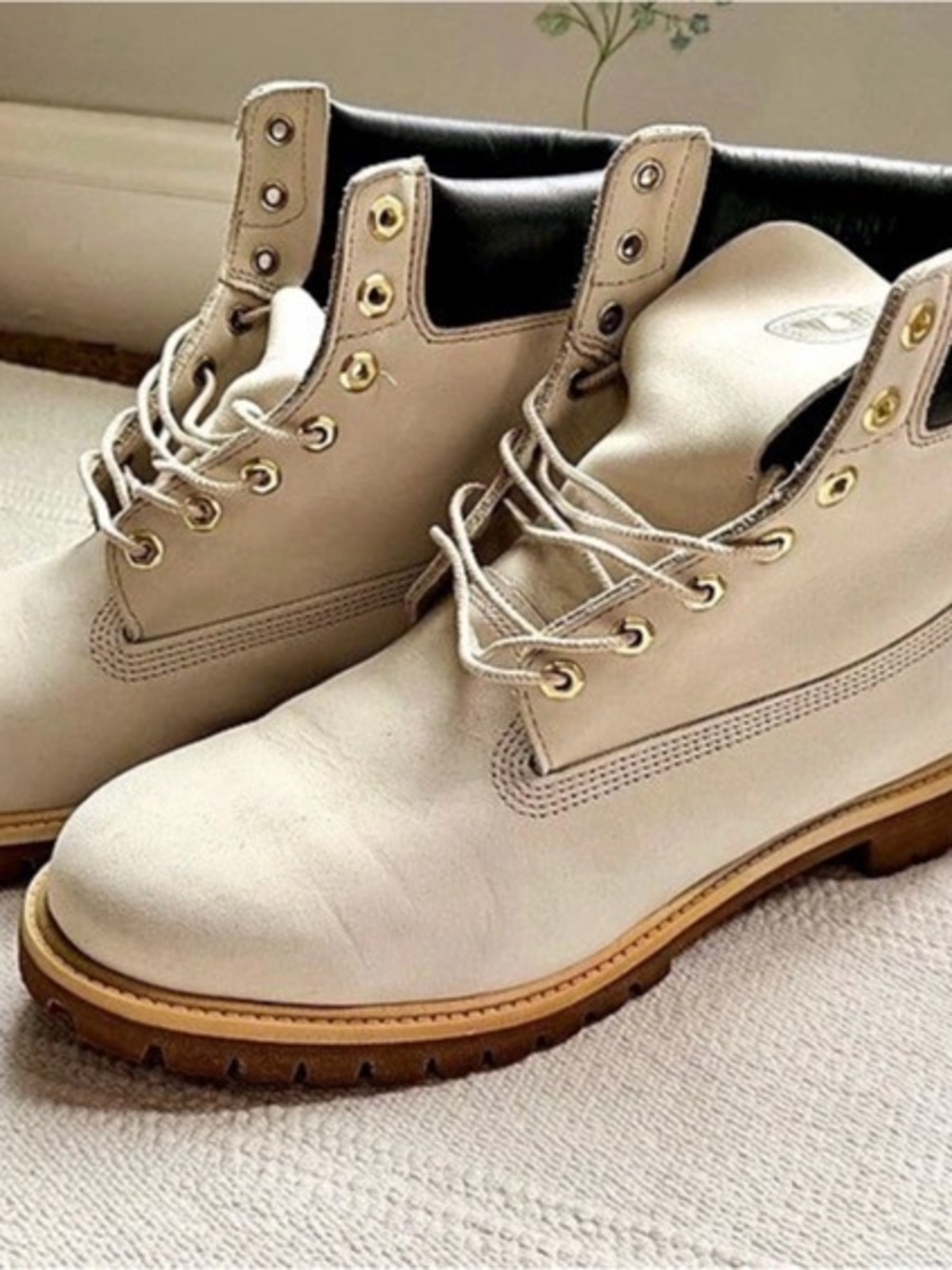 Timberland 6-Inch Premium Boot White & Black